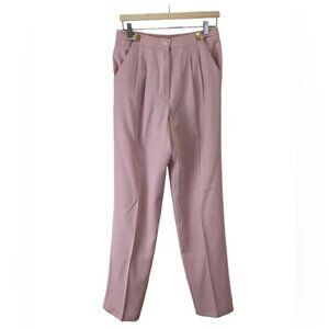 Counterparts Womens Pink High-Waisted Pleated Trousers Size 6